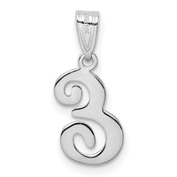 14KW White Gold Script Letter E Initial Pendant-YC993WE