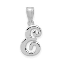14KW White Gold Script Letter E Initial Pendant-YC993WE