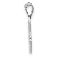 14KW White Gold Script Letter H Initial Pendant-YC993WH