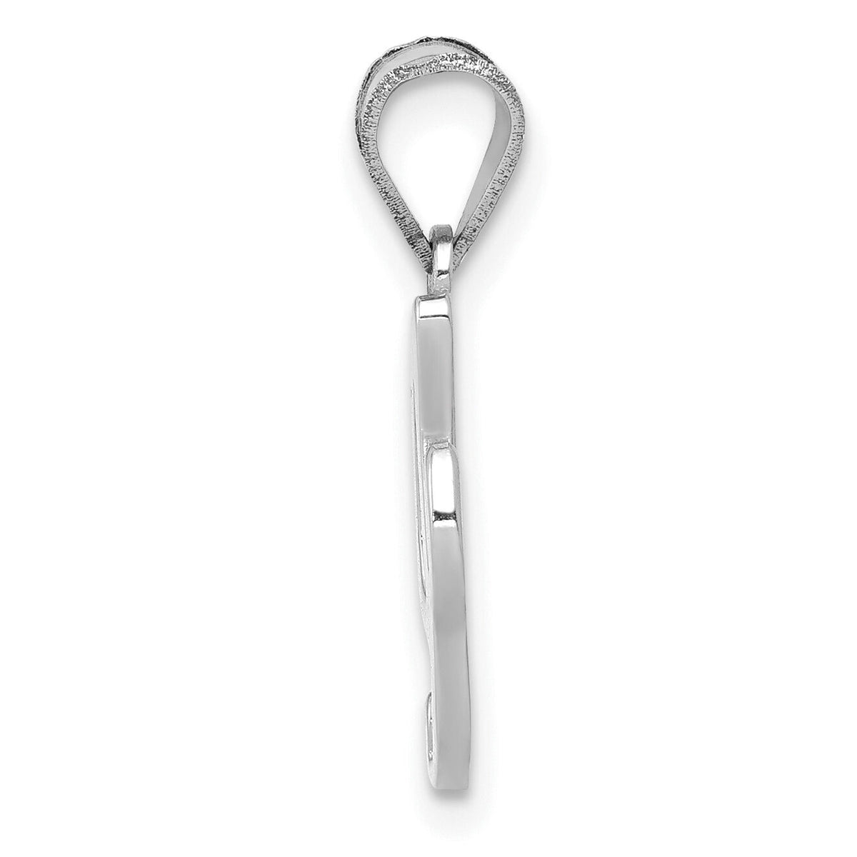 14KW White Gold Script Letter I Initial Pendant-YC993WI