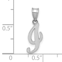 14KW White Gold Script Letter I Initial Pendant-YC993WI
