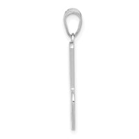 14KW White Gold Script Letter J Initial Pendant-YC993WJ