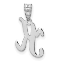 14KW White Gold Script Letter K Initial Pendant-YC993WK