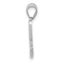 14KW White Gold Script Letter L Initial Pendant-YC993WL