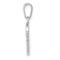 14KW White Gold Script Letter P Initial Pendant-YC993WP