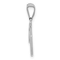 14KW White Gold Script Letter T Initial Pendant-YC993WT