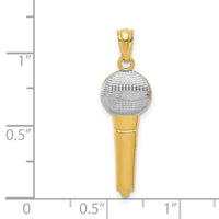14k and Rhodium Microphone Pendant-YC999