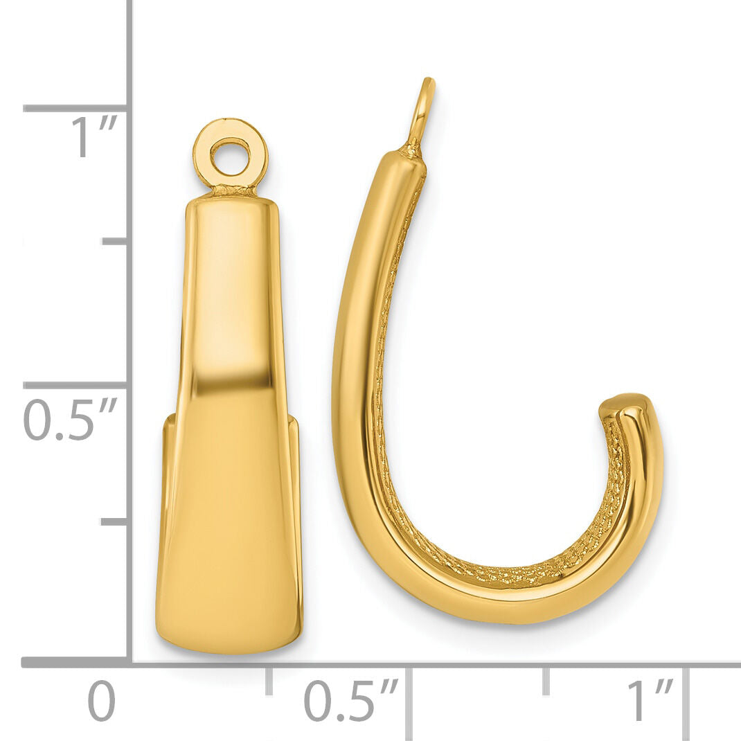 14k J Hoop Earring Jackets-YE1101