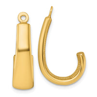 14k J Hoop Earring Jackets-YE1101