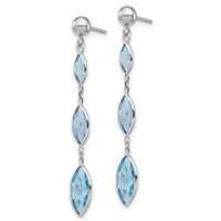 14K WG Blue Topaz Post Earrings-YE1378