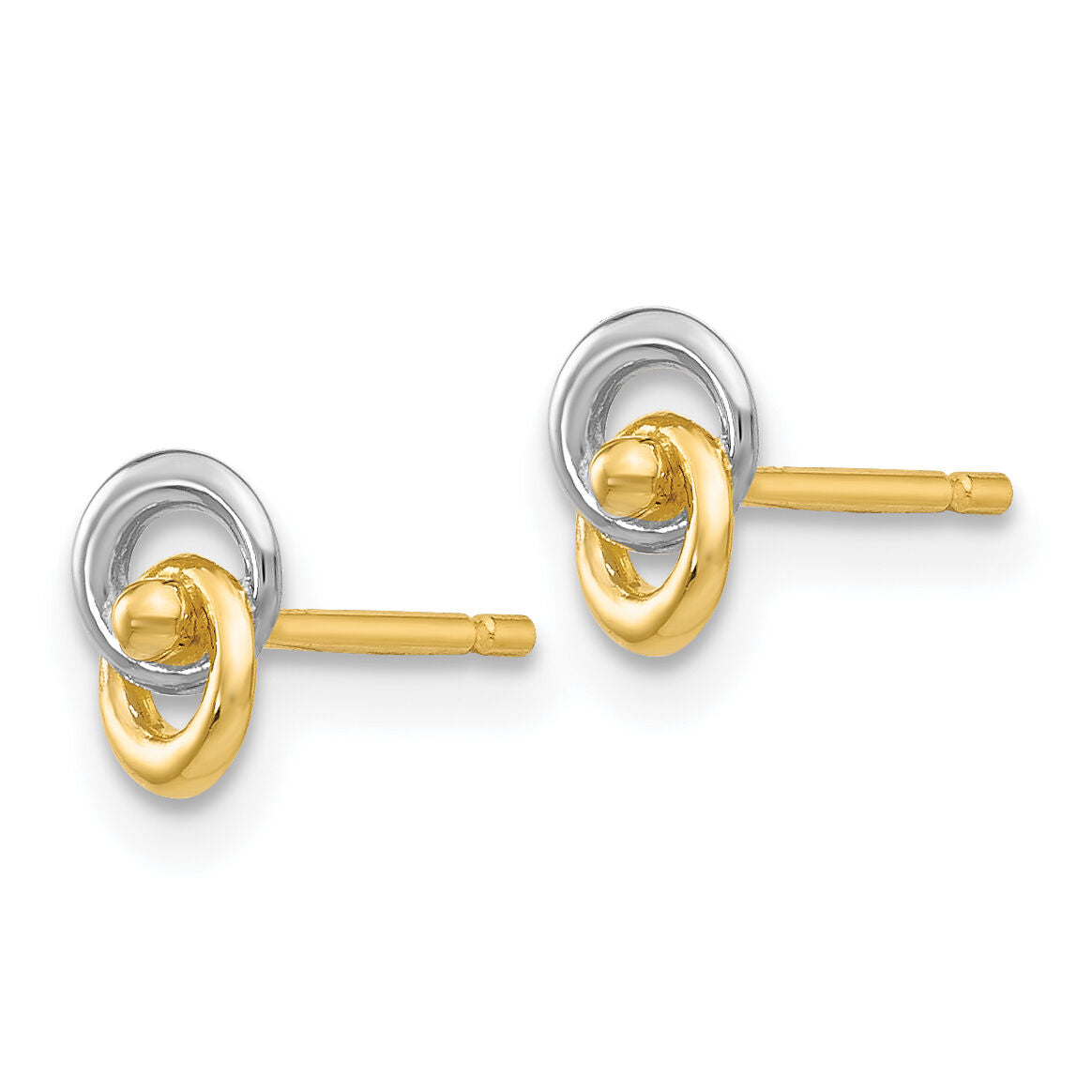 14k & Rhodium Love Knot Ear-YE138