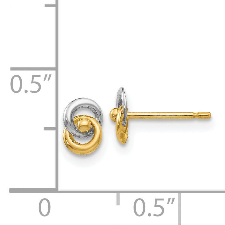 14k & Rhodium Love Knot Ear-YE138