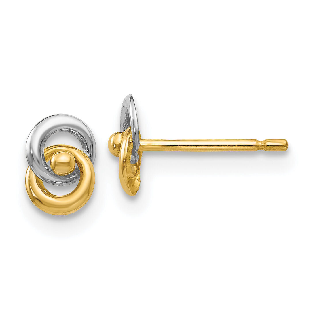 14k & Rhodium Love Knot Ear-YE138