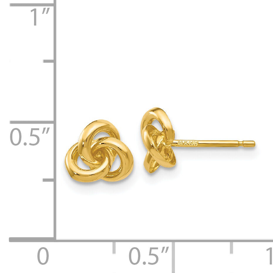 14k Trinity Knot Earrings-YE146
