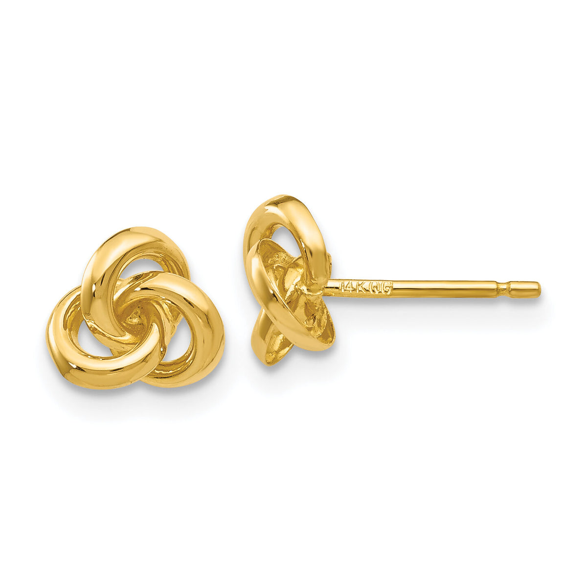 14k Trinity Knot Earrings-YE146