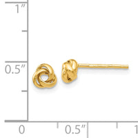 14k Polished Knot Post Earrings-YE1639