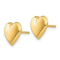 14k Heart Post Earrings-YE1641