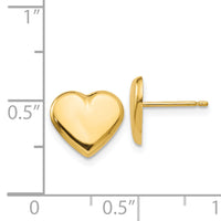 14k Heart Post Earrings-YE1641