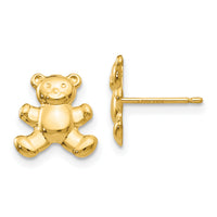 14k Teddy Bear Post Earrings-YE1648