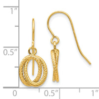 14k Gold Textured Fancy Dangle Earrings-YE1661Y