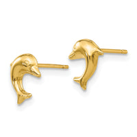 14k Small Dolphin Post Earrings-YE1668