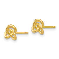 14k Polished Trinity Knot Post Earrings-YE1707