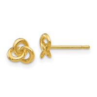 14k Polished Trinity Knot Post Earrings-YE1707