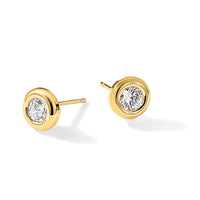 14k Polished CZ Fancy Post Earrings-YE172