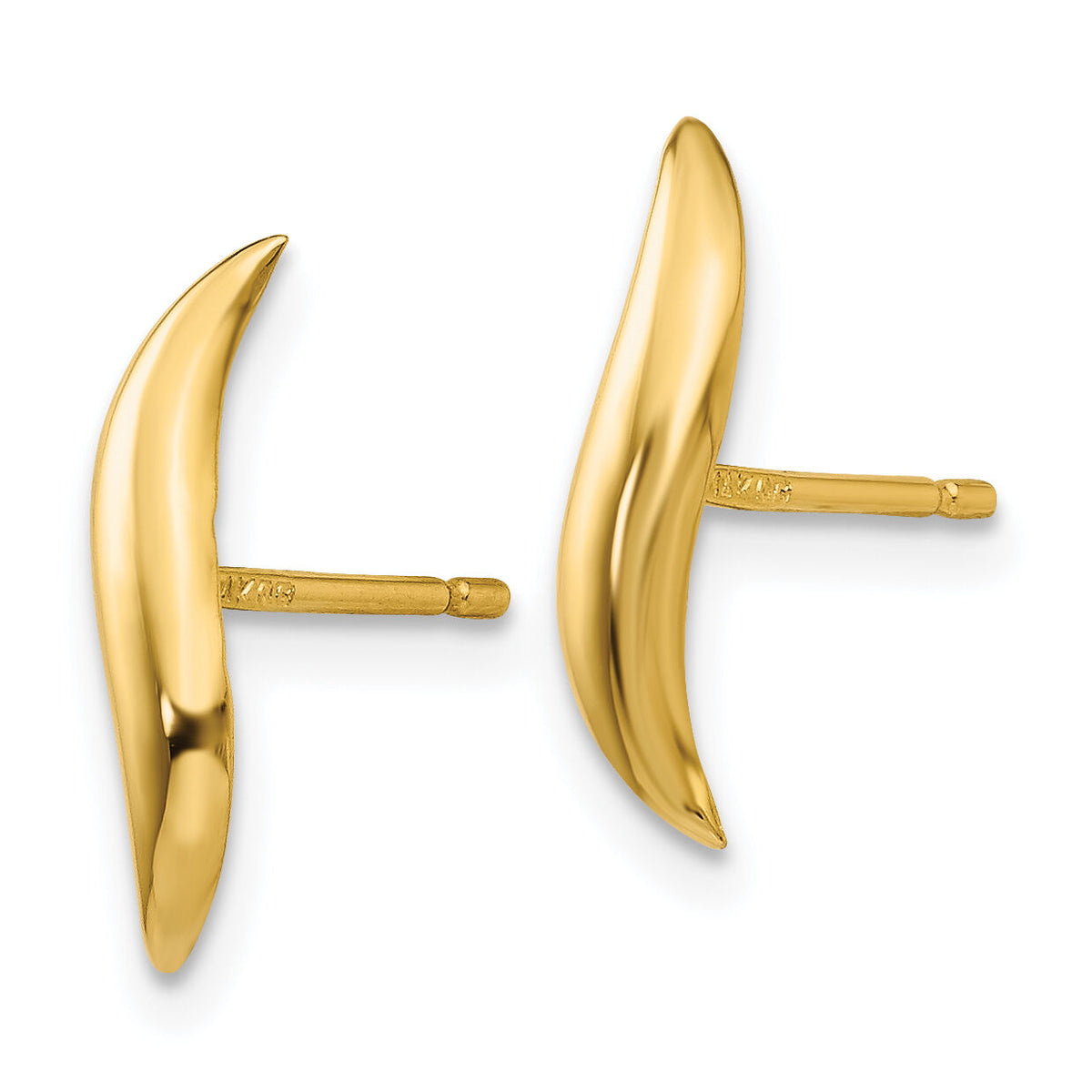 14k Polished Fancy Post Earrings-YE1723