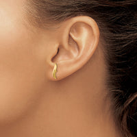 14k Polished Fancy Post Earrings-YE1723