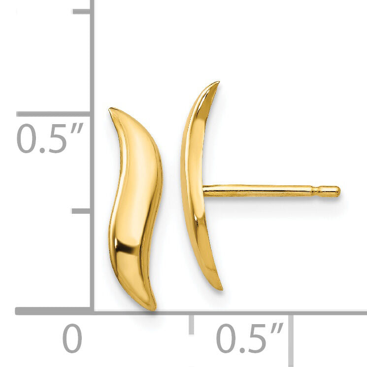 14k Polished Fancy Post Earrings-YE1723