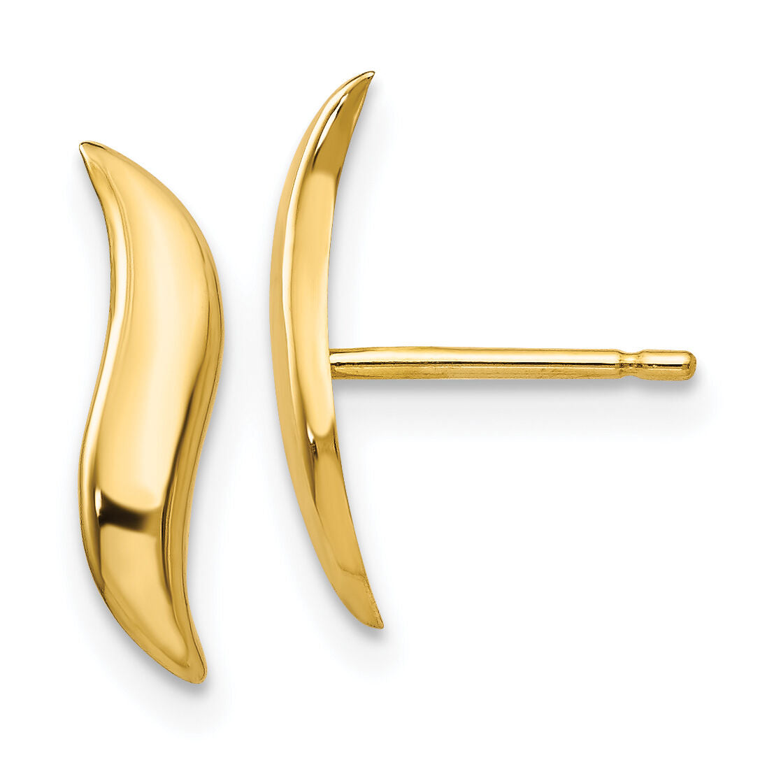 14k Polished Fancy Post Earrings-YE1723