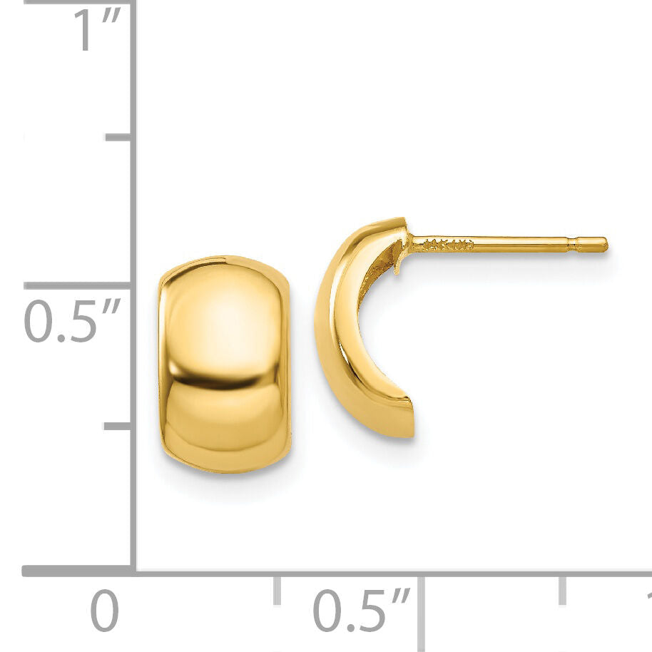 14k Polished Fancy Post Earrings-YE1730