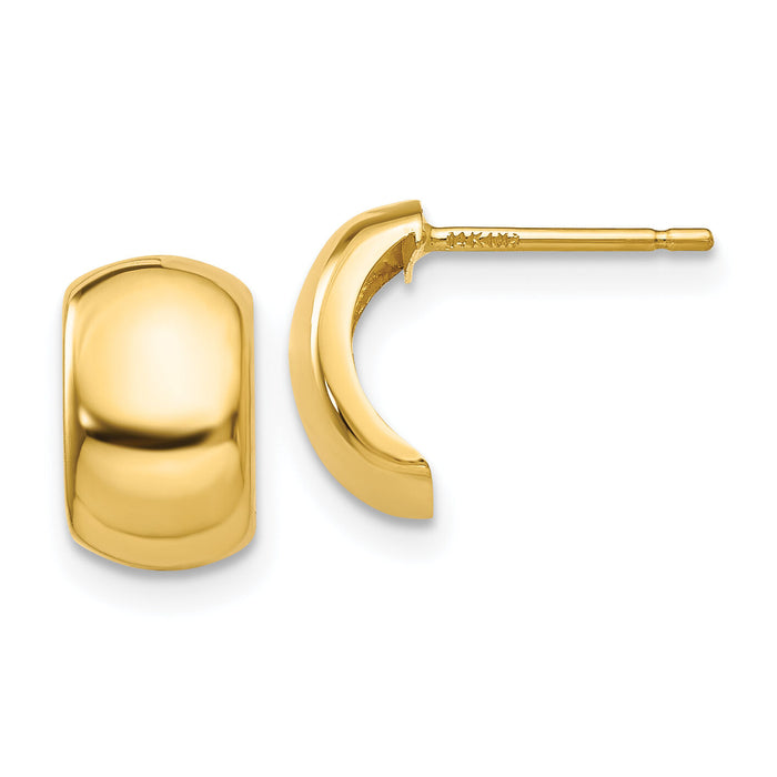 14k Polished Fancy Post Earrings-YE1730