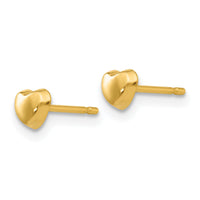 14k Polished Heart Post Earrings-YE1739