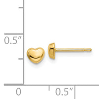 14k Polished Heart Post Earrings-YE1739