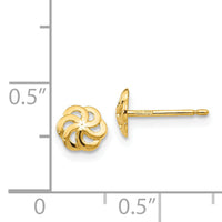 14k Polished Flower Post Earrings-YE1751