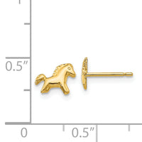 14k Polished Horse Post Earrings-YE1760