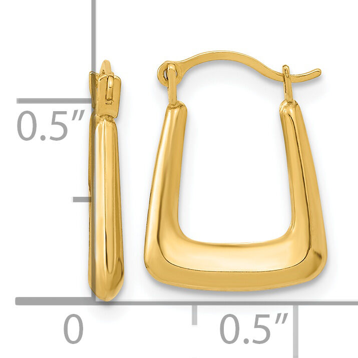 14k Polished Hollow Fancy Hoops-YE1780