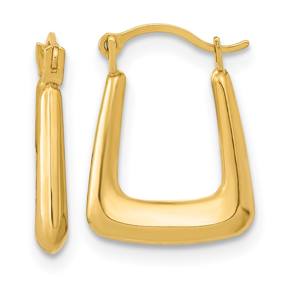 14k Polished Hollow Fancy Hoops-YE1780