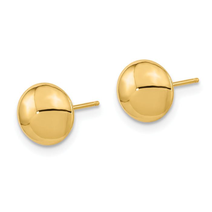 14k Polished Button Post Earrings-YE1818