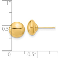 14k Polished Button Post Earrings-YE1818