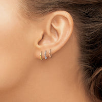 14K Tri Color 3-pair Hoop Earrings Set-YE1835