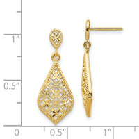 14K Fancy Dangle Post Earrings-YE1861