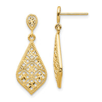 14K Fancy Dangle Post Earrings-YE1861