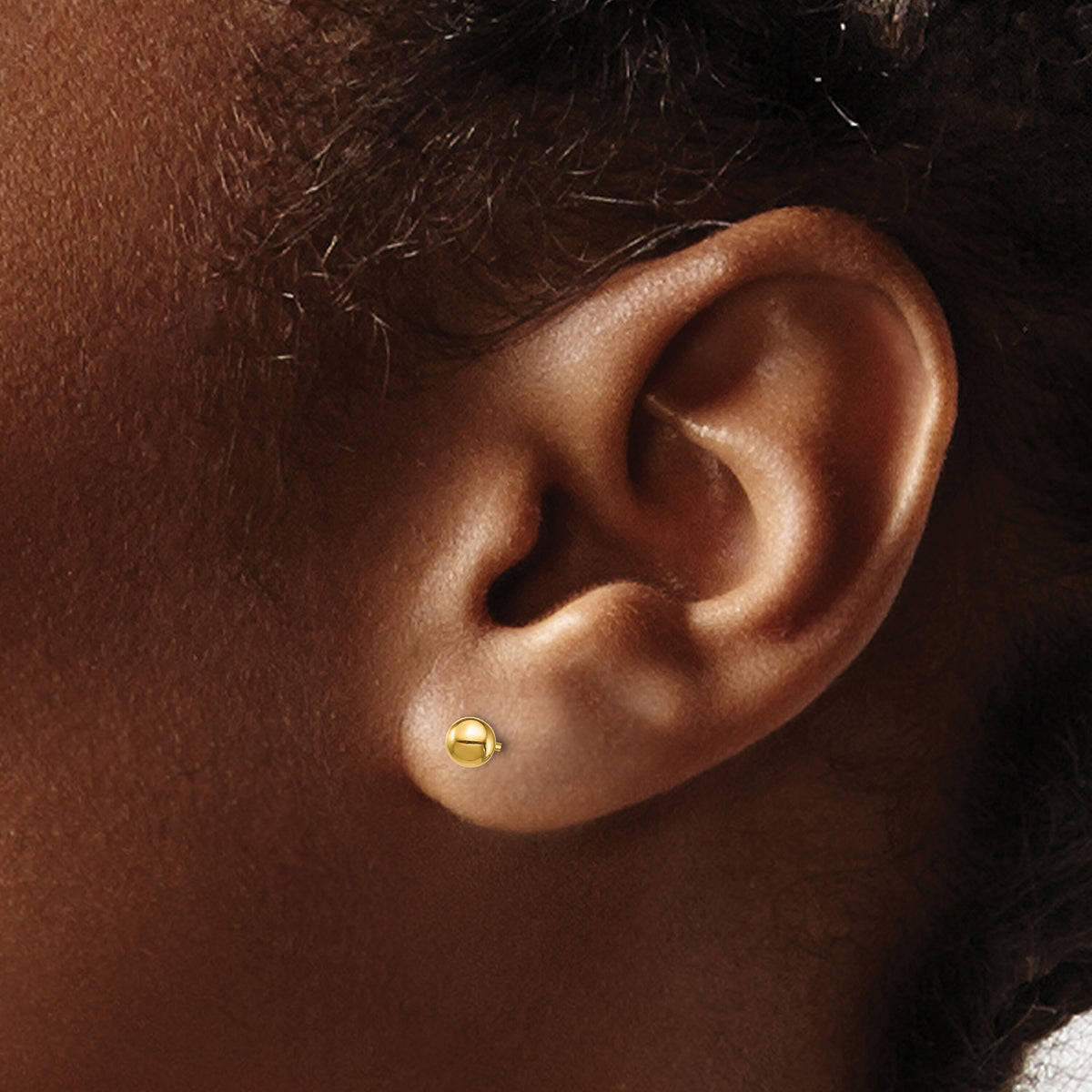 14K Bar and 3mm Ball Post Earrings Set-YE1874