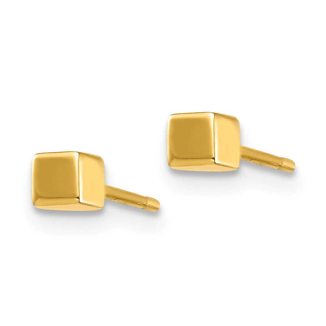 14K Square Stud Earrings-YE1877