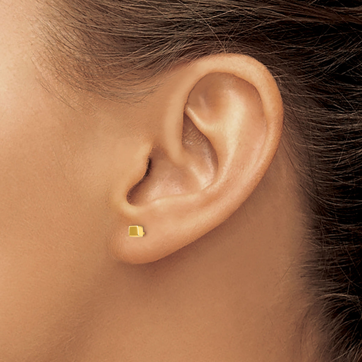 14K Square Stud Earrings-YE1877