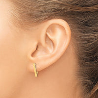 14K Polished Triangle Hoop Earrings-YE1918