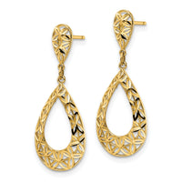 14k D/C Dangle Post Earrings-YE1934